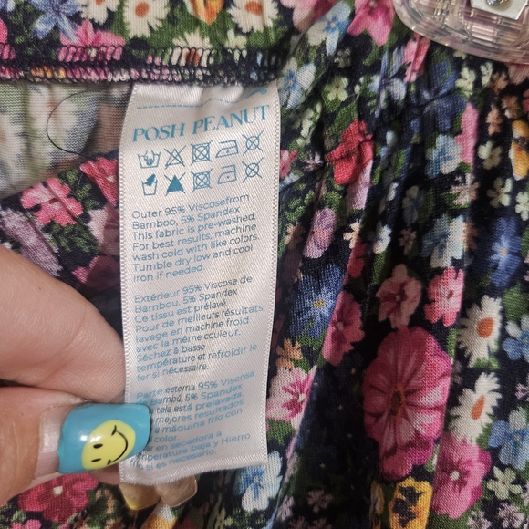 Posh Peanut Multicolor Floral Bamboo Pajama Pant - Picture 2 of 4